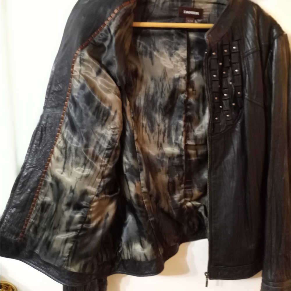 LADIES DENIER LEATHER JACKET